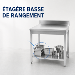 Roostevabast terasest laud 1400x700 mm tagasein ja alumine riiul