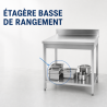 Roostevabast terasest laud 1400x700 mm tagasein ja alumine riiul