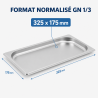 Bac Gastro GN 1/3 Inox 20 mm - Nõudepesumasinaga ühilduv