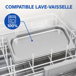 Bac Gastro GN 1/3 Inox 20 mm - Nõudepesumasinaga ühilduv
