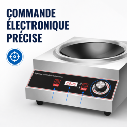 Wok Induktsioon Pro 3500 W Roostevaba Teras — Kumer Tsoon Ø227