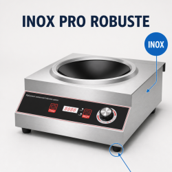 Wok Induktsioon Pro 3500 W Roostevaba Teras — Kumer Tsoon Ø227