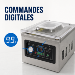 Masin Sous Vide kellaga 900 W - Keevitus 400 mm Roostevaba teras