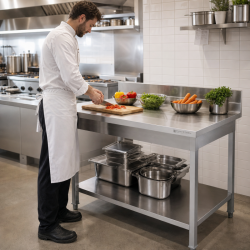 Roostevaba teraslaud 1600x700 mm tagasein ja alumine riiul