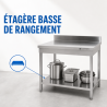 Roostevaba teraslaud 1600x700 mm tagasein ja alumine riiul