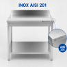Roostevaba teraslaud 1600x700 mm tagasein ja alumine riiul
