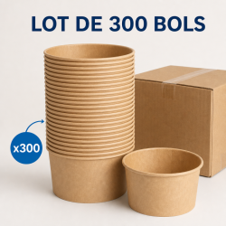 Kraft salatikauss 1000 ml Ø 150 mm - Komplekt 300
