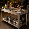 Inoxlaud 1600 x 600 mm alumise riiuliga — AISI 201