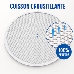 Perforeeritud pitsaalus Ø 350 mm Alumiinium — Pro