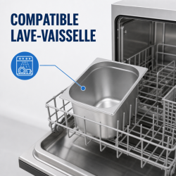 Bac Gastro GN 1/2 Inox Sügavus 200 mm 12,5 L