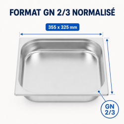 Bac Gastro GN 2/3 Roostevaba 65 mm 5,5 L — Bac Gastronorm Pro