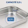 Bac Gastro GN 2/3 Roostevaba 65 mm 5,5 L — Bac Gastronorm Pro