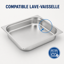 Bac Gastro GN 2/3 Roostevaba 65 mm 5,5 L — Bac Gastronorm Pro