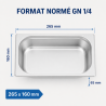 Bac Gastro GN 1/4 Inox — Sügavus 65 mm — 1,8 L
