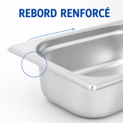 Bac Gastro GN 1/4 Inox — Sügavus 65 mm — 1,8 L