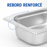 Bac Gastro GN 1/4 Inox — Sügavus 65 mm — 1,8 L