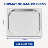 Bac Gastro GN 2/3 Inox — Sügavus 20 mm, 1,35 L