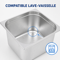 Bac Gastro GN 2/3 Inox 13 L - Sügavus 150 mm