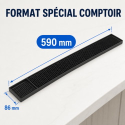 PVC baarimatt 59 cm must — Tilguti lett CHR