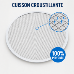 Perforeeritud pitsaalus Ø 280 mm Alumiinium — Dynasteel