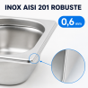 Bac Gastro GN 1/9 Inox - Sügavus 65 mm - 0,6 L