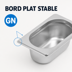 Bac Gastro GN 1/9 Inox - Sügavus 65 mm - 0,6 L