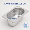 Bac Gastro GN 1/9 Inox - Sügavus 65 mm - 0,6 L