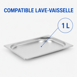 Bac Gastro GN 1/2 Stainless Steel - 20 mm - 1 L - Dynasteel