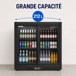 Tagumine baar Külmik 212 L 2 liugust Must