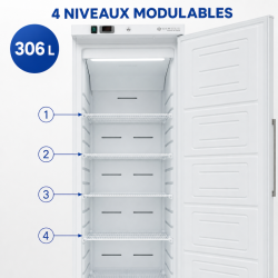 Ventileeritud külmkapp 306 L +2/+8 °C Täisuks