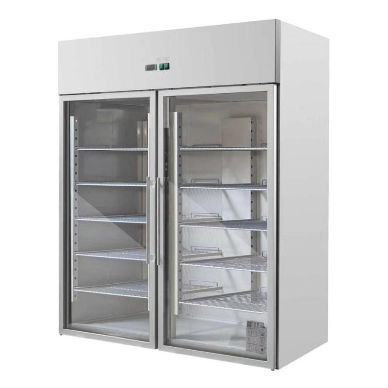 Armoire Réfrigérée Positive 1400 L 2 Portes Vitrées GN 2/1