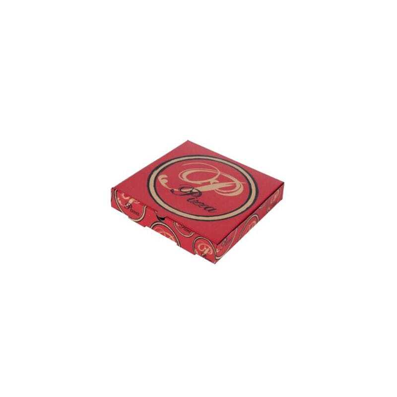 Punane pizzakarp - 33 x 33 cm - keskkonnasõbralik - komplekt 100