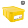Ristkülikukujuline anum 35 L + Kollane kaas HACCP