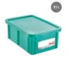 Bac HACCP Rectangulaire avec Couvercle - 35 L - Vert