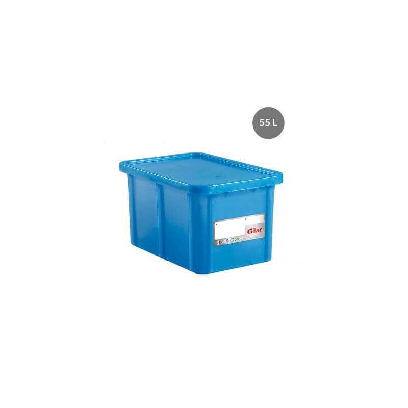 HACCP ristkülikukujuline konteiner kaanega - 55 L - Sinine