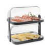 Vitrine Buffet Libiseva Kaas UNIQ - 2 Plaati - Must - HENDI