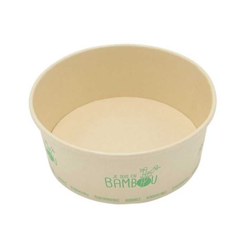 Bambusest salatikauss - 1300 ml - 50 tk komplekt Bambusest salatikauss - 1300 ml - 50 tk komplekt