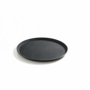Ümmargune polüpropüleenist taldrik - must - läbimõõt 280 mm - bränd HENDI
