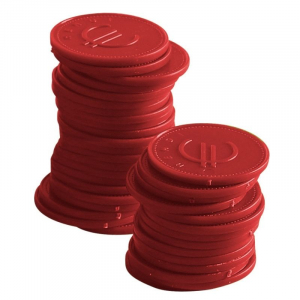 Punased mängumärgid - 100 tükki