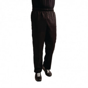 Köögipüksid Easyfit Must Tefloniga - Suurus S - Whites Chefs Clothing - Fourniresto