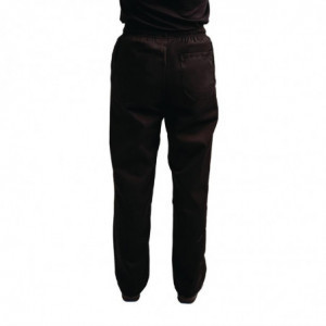 Köögipüksid Easyfit Must Tefloniga - Suurus S - Whites Chefs Clothing - Fourniresto