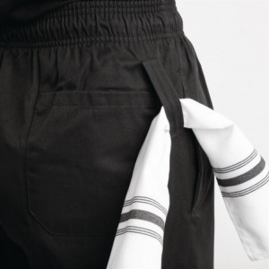 Köögipüksid Easyfit Must Tefloniga - Suurus S - Whites Chefs Clothing - Fourniresto