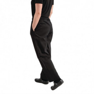 Köögipüksid Easyfit Must Tefloniga - Suurus S - Whites Chefs Clothing - Fourniresto