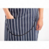 Põlle esitaskuga triibuline sinine ja valge 965 x 710 mm - Whites Chefs Clothing - Fourniresto