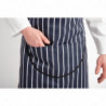 Põlle esitaskuga triibuline sinine ja valge 965 x 710 mm - Whites Chefs Clothing - Fourniresto