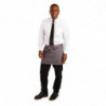 Serveerija lühike hall antratsiitpolüesterpuuvillast esiliist 750 x 373 mm - Whites Chefs Clothing - Fourniresto