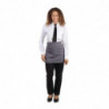 Serveerija lühike hall antratsiitpolüesterpuuvillast esiliist 750 x 373 mm - Whites Chefs Clothing - Fourniresto