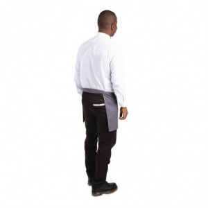 Serveerija lühike hall antratsiitpolüesterpuuvillast esiliist 750 x 373 mm - Whites Chefs Clothing - Fourniresto