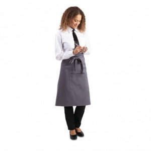 Serveerija hall antratsiitpolüesterpuuvillast esiliist 1000 x 700 mm - Whites Chefs Clothing - Fourniresto