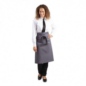 Serveerija hall antratsiitpolüesterpuuvillast esiliist 1000 x 700 mm - Whites Chefs Clothing - Fourniresto